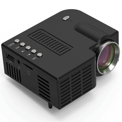RMENST Projector, Mini Projector, Multimedia Home Theater Video Projector, Compatible with HDMI, USB, VGA, AV, Laptop, Outdoor Movie Projector (Color : Black)