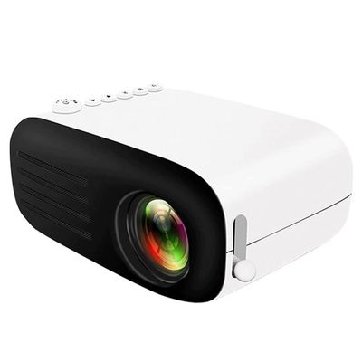 RMENST Projector, Mini Projector, Multimedia Home Theater Video Projector, with Full HD 1080P, HDMI, USB, AV, for Home (Color : Black)