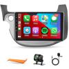 for Honda Fit 2008-2013 Android Car Stereo Support Wireless Carplay/Android Auto Car Radio with 10.1 inch Touchscreen WiFi GPS Navigation Bluetooth USB FM/RDS Radio with Backup Camera view 1