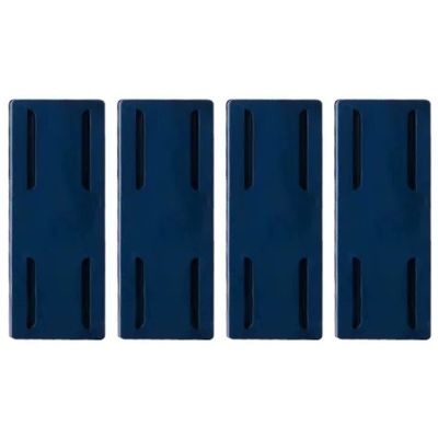 Altsuceser 4 Pcs Adhesive Punch-Free Socket Holder, Self-Adhesive Desktop Socket Fixer, Punch Free Socket Holder Cable Management Punch Free Surge Protector, Wall Hanging Socket Fixer Blue