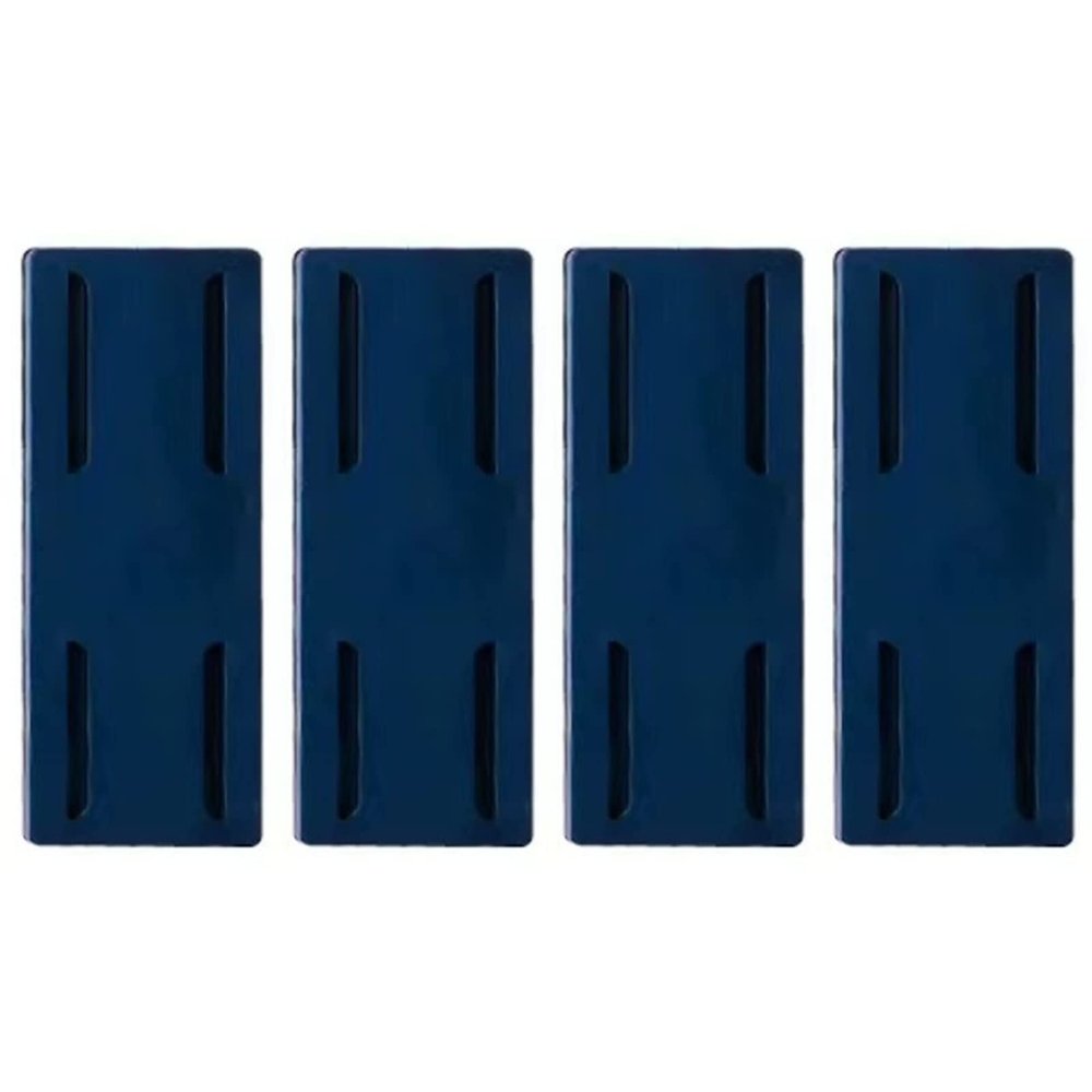 Altsuceser 4 Pcs Adhesive Punch-Free Socket Holder, Self-Adhesive Desktop Socket Fixer, Punch Free Socket Holder Cable Management Punch Free Surge Protector, Wall Hanging Socket Fixer Blue