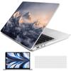 Batianda Case for 12.4" Microsoft Surface Laptop Go 3 2023 Release/Surface Laptop Go 2 (2022), Designed Clear Protective Plastic Hardshell & Keyboard Cover & Screen Protector, Snow Mountain view 1