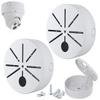 Puyreeinn 2 Pack Universal Bullet Security Mount Box, Dome Camera Junction Box, Bracket Hide Cable, ABC Plastic Enclosure Outdoor Camera Cover, Base Junction Box view 1