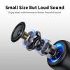 Bobtot Portable Bluetooth Speakers with Strap Easy to Carry, Wireless IPX5 Waterproof Mini Speaker with Loud Stereo Sound, 20 Hours Playtime, Rechargeable Battery, Built-in Microphone, Black view 3