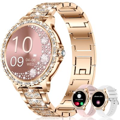 GADIXY Smart Watches for Women (Answer/Make Call),120+ Sport Fitness Tracker Smartwatch for Android iOS,1.32" HD Screen with Heart Rate/Blood Oxygen/Sleep Monitor/AI Voice Watches for Women,3 Straps