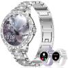 Smart Watch for Women with Diamonds (Answer/Make Call),1.32''Full Screen Smart Watch for Android /iOS,Fitness Tracker with Heart Rate/Blood Oxygen/Sleep Monitor/AI Voice Watches for Women,3 Straps view 1