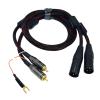 2ft Ultra Low Noise Double Audio 2 RCA to 2 xlr male Cable balance Ground Wire of turntable Independent Shielded Signal Line Preamp LP Vinyl Record Player Amplifier Chassis Gold Plated Connector view 1