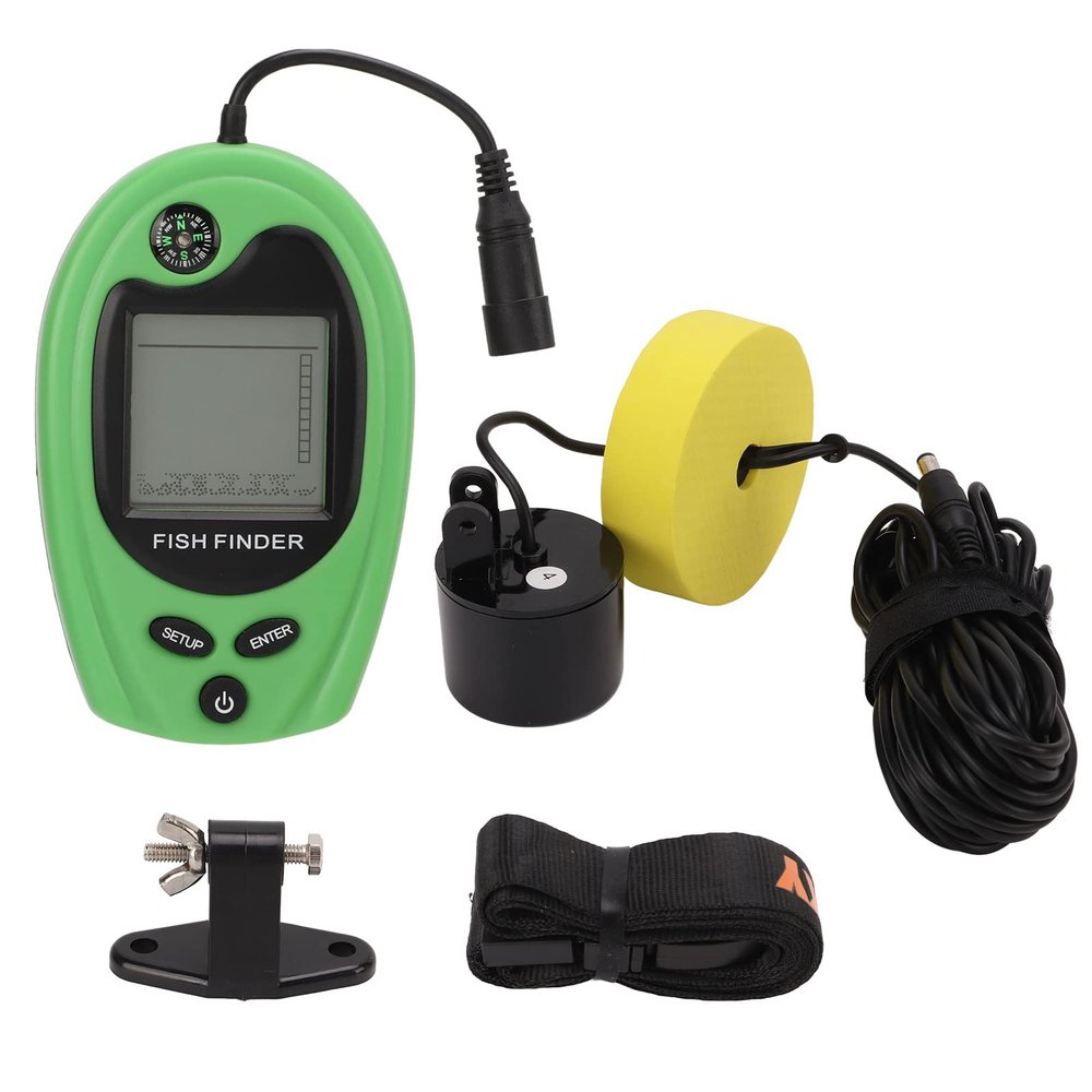 HOHXFYP Kayak Fish Finder,Maximum 328Ft Easy Setup Multi Function Depth Finder,Working Temperature Portable Fish Finder for Water Depth Fish
