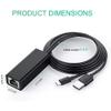 Lyzeous Ethernet Adapter with Power Cable for TV Stick (2Nd Gen), 4K Stick,TV Square, USB to RJ45 Wired LAN Adapter,Black view 3