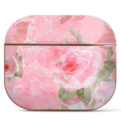 Berkin Arts Compatible with AirPods Pro 1st Generation Case Ultra Slim Protetive Cover with Keychain Cloisonnism Neon Floral Pattern