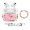 Berkin Arts Compatible with AirPods Pro 1st Generation Case Ultra Slim Protetive Cover with Keychain Cloisonnism Neon Floral Pattern view 3