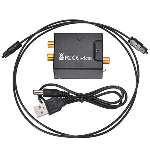 Lyzeous Digital to Analog Audio Converter Optical Fiber Toslink Coaxial Signal to RCA R/L Audio Decoder SPDIF ATV DAC Amplifier