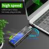 Lyzeous External M.2 NGFF SATA SSD Enclosure High Speed USB3.0 Gen1 5Gb/S Transparent SATA SSD Hard Drive Case for PC Blue view 4