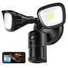 ieGeek Floodlight Camera Outdoor, 2K Wired Home Smart Security Cameras, 2.4G WiFi Flood Light Camera with Motion Sensor, Wiring 2600 Lumens Cam, Color Night Vision,Siren,2 Way Audio, Works with Alexa view 1