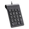 Lyzeous Mini USB Wired Numeric Keypad Numpad 18 Digital Keyboard for Accounting Teller Laptop Windows Android Notebook Tablets PC (Black) view 1