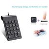 Lyzeous Mini USB Wired Numeric Keypad Numpad 18 Digital Keyboard for Accounting Teller Laptop Windows Android Notebook Tablets PC (Black) view 2