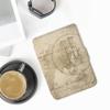 kwmobile Case Compatible with Kobo Clara 2E / Tolino Shine 4 Case - eReader Cover - Travel Vintage Brown/Light Brown view 2