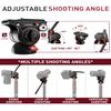 IFOOTAGE Video Camera Head Komodo K5S,Aluminum Fluid Heads,Stable Tripod Head for Pan and Tilt,with Quick Release Plate,Max Load 11 lbs/5kg view 2