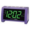 HANNLOMAX HX-138CR Alarm Clock Radio, PLL AM/FM Radio with Preset Stations, 1.4" Green LED Display, Dual Alarm, AC Operation only. (Purple) view 1