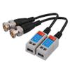 Akozon Passive Video Balun, Portable Wire HD CVI TVI AHD Transceiver Plastic Video transceiver Passive BNC Male Cable Twisted Transmitter Black with Power Connector view 1
