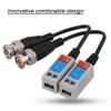 Akozon Passive Video Balun, Portable Wire HD CVI TVI AHD Transceiver Plastic Video transceiver Passive BNC Male Cable Twisted Transmitter Black with Power Connector view 2
