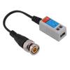 Akozon Passive Video Balun, Portable Wire HD CVI TVI AHD Transceiver Plastic Video transceiver Passive BNC Male Cable Twisted Transmitter Black with Power Connector view 3