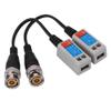 Akozon Passive Video Balun, Portable Wire HD CVI TVI AHD Transceiver Plastic Video transceiver Passive BNC Male Cable Twisted Transmitter Black with Power Connector view 4