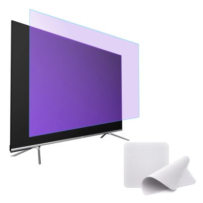 86 Inch Anti Glare TV Screen Protector for Standard or Curved Monitor - Blue Light Filter Anti-UV Eye Protection Film - Matte Surface Anti Scratch,75.9x43.5inch