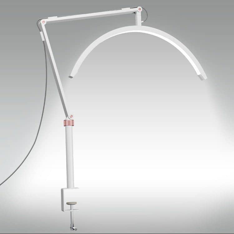 YIDOBLO Lash Lamp for Eyelash Extensions - Led Moon Light for Lashes, Facial, Tattoo, Esthetician - Cool, Warm Lighting Lamp with Adjustable Brightness & Height - with Phone Holder