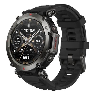 Amazfit T-Rex Ultra Tactical Smart Watch for Men 47mm, Military-Grade Sports Watch, Dual-Band GPS, 20-Day Battery, Android & iPhone, Black