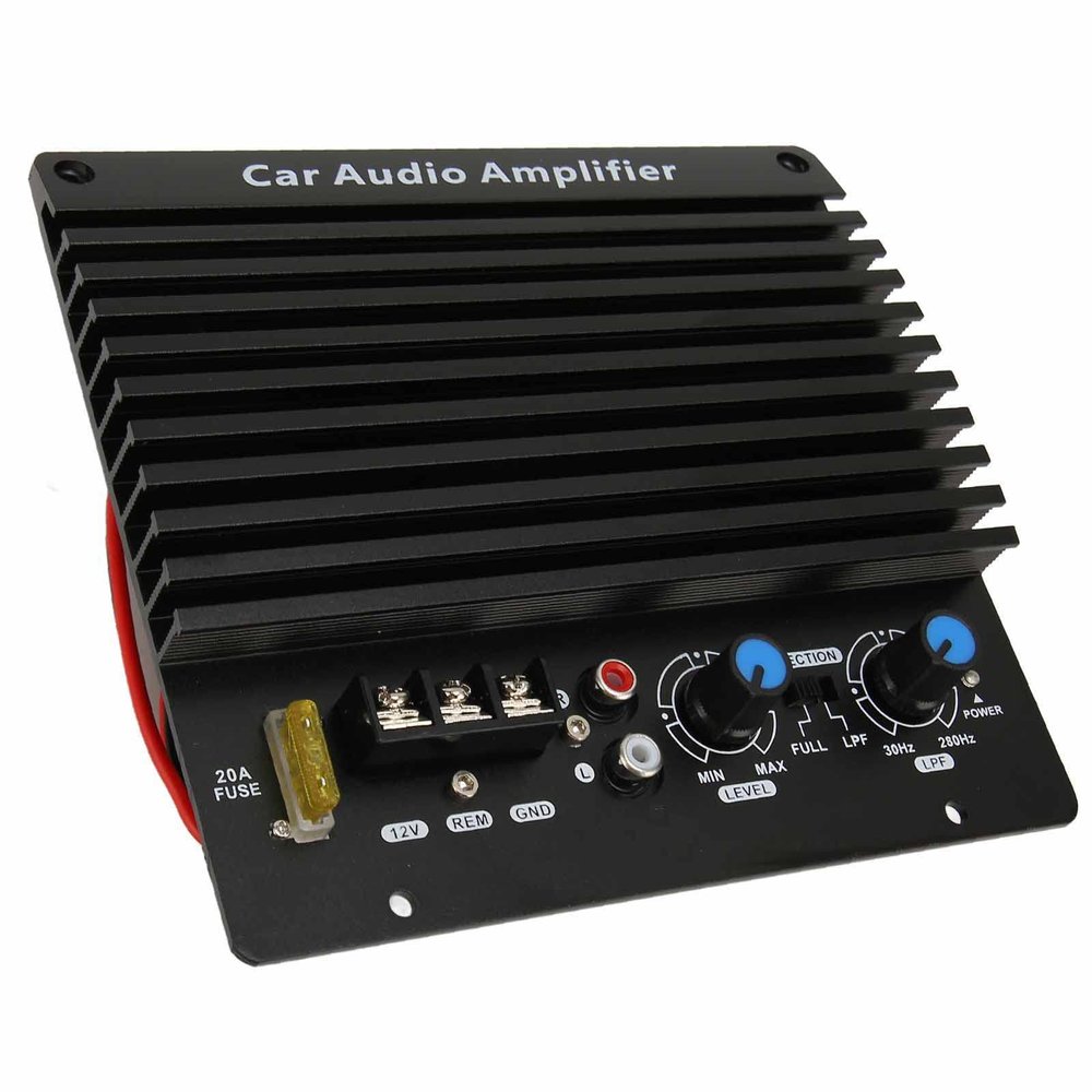 12V Car Amplifier Board, 1000W Board High Power 4 to 8 Ohms Aluminum Alloy Subwoofer Plate Amplifier for Vehicle