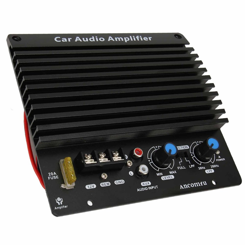 12V Car Amplifier Board 1000W High Power Audio Amplifier Amp Board for Vehicle, Aluminum Alloy Subwoofer Plate with Heat Dissipation Panel, Ultra Thin Design Easy Installation