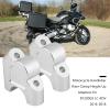 Aramox Handlebar Riser Adapters, Aluminum Motorcycle Handlebar Riser Clamp Height Up Adapters Compatible with R1200GS LC ADV 14?18 (Silver) view 4