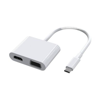 MBETA Type-C Docking Station 2-in-1 USB-C to HDMI/VGA Converter HD Dual Interface Adapters