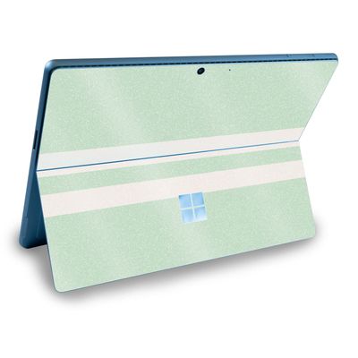 MightySkins Glossy Glitter Skin Compatible with Microsoft Surface Pro 9 (2022) - Mint Stripes | Protective, Durable High-Gloss Glitter Finish | Easy to Apply & Change Styles | Made in The USA