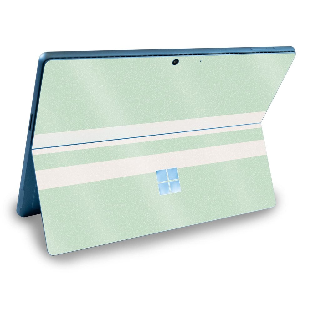 MightySkins Glossy Glitter Skin Compatible with Microsoft Surface Pro 9 (2022) - Mint Stripes | Protective, Durable High-Gloss Glitter Finish | Easy to Apply & Change Styles | Made in The USA
