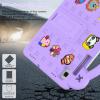 BLCshine Cute Kids Case for Galaxy Tab A7 10.4 2022 (SM-T503/T509)&2020 (SM-T500/T505/T507), Durable Shockproof EVA Protective Case with Handle/Kickstand/Shoulder Strap/DIY Cartoon Pattern,LightPurple view 3