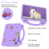 BLCshine Cute Kids Case for Galaxy Tab A7 10.4 2022 (SM-T503/T509)&2020 (SM-T500/T505/T507), Durable Shockproof EVA Protective Case with Handle/Kickstand/Shoulder Strap/DIY Cartoon Pattern,LightPurple view 4