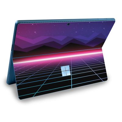 MightySkins Skin Compatible with Microsoft Surface Pro 9 (2022) - Synthwave | Protective, Durable, and Unique Vinyl Decal wrap Cover | Easy to Apply & Change Styles | Made in The USA