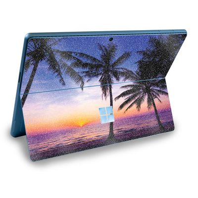 MightySkins Glossy Glitter Skin Compatible with Microsoft Surface Pro 9 (2022) - Palm Sunrise | Protective, Durable High-Gloss Glitter Finish | Easy to Apply & Change Styles | Made in The USA