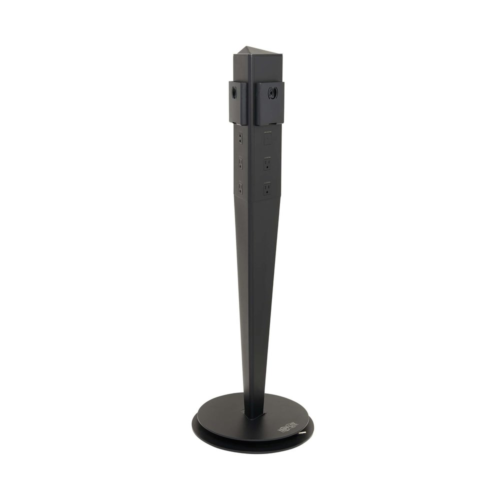 Tripp Lite Safe-IT Mobile Power Tower, 6 Standard Outlets, 1 USB-C & 4 USB-A Charging Ports, 1000 Joules, 10 ft. Power Cord, $50,000 Connected Equipment Insurance (TLM610CPAM)