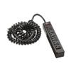 Tripp Lite Safe-IT Surge Protector with Coiled Power Cable, 6 Standard Outlets, Lighted On/Off Switch, 10 Foot Spiral Cord, 300 Joules, $10,000 Insurance (TLP610COILAM) view 1