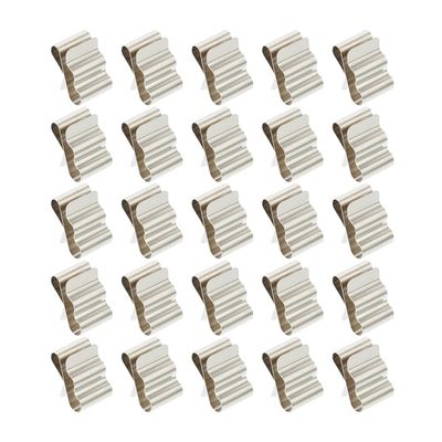 60pcs 301 Cord Wiring for Stainless Application Double- Clips Steel Silver Clamps Holder Clip Tie Suitable Double-Wire Trailer Boat Mm Panel Frame Auto Management Electrical