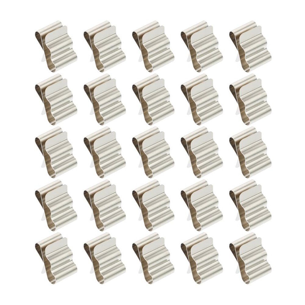 60pcs 301 Cord Wiring for Stainless Application Double- Clips Steel Silver Clamps Holder Clip Tie Suitable Double-Wire Trailer Boat Mm Panel Frame Auto Management Electrical