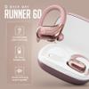 Rose Gold Wireless Running Earbuds for Women. Pink Bluetooth Sport Earbuds for Running, 80 Hour Long Battery Life Over the Ear with EarHooks, Wrap Around Ear buds with Microphone, Earphones view 3