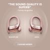 Rose Gold Wireless Running Earbuds for Women. Pink Bluetooth Sport Earbuds for Running, 80 Hour Long Battery Life Over the Ear with EarHooks, Wrap Around Ear buds with Microphone, Earphones view 4