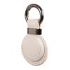 2 Pack KEEPXYZ Genuine Leather Keychain Holder Compatible with Airtag, Secure for Air Tag Keychain Holder Case Cover Key Chain Ring Accessories - White V2.0 view 3