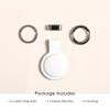 2 Pack KEEPXYZ Genuine Leather Keychain Holder Compatible with Airtag, Secure for Air Tag Keychain Holder Case Cover Key Chain Ring Accessories - White V2.0 view 4
