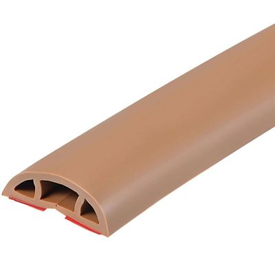Floor Cable Cover PVC Power Cord Protector Self-Adhesive Power Cord Guard Extension Cord Conduit Cable Management (Color : Light Brown, Size : 10m)