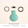 2 Pack KEEPXYZ Genuine Leather Keychain Holder Compatible with Airtag, Secure for Air Tag Keychain Holder Case Cover Key Chain Ring Accessories - Cyan V2.0 view 4